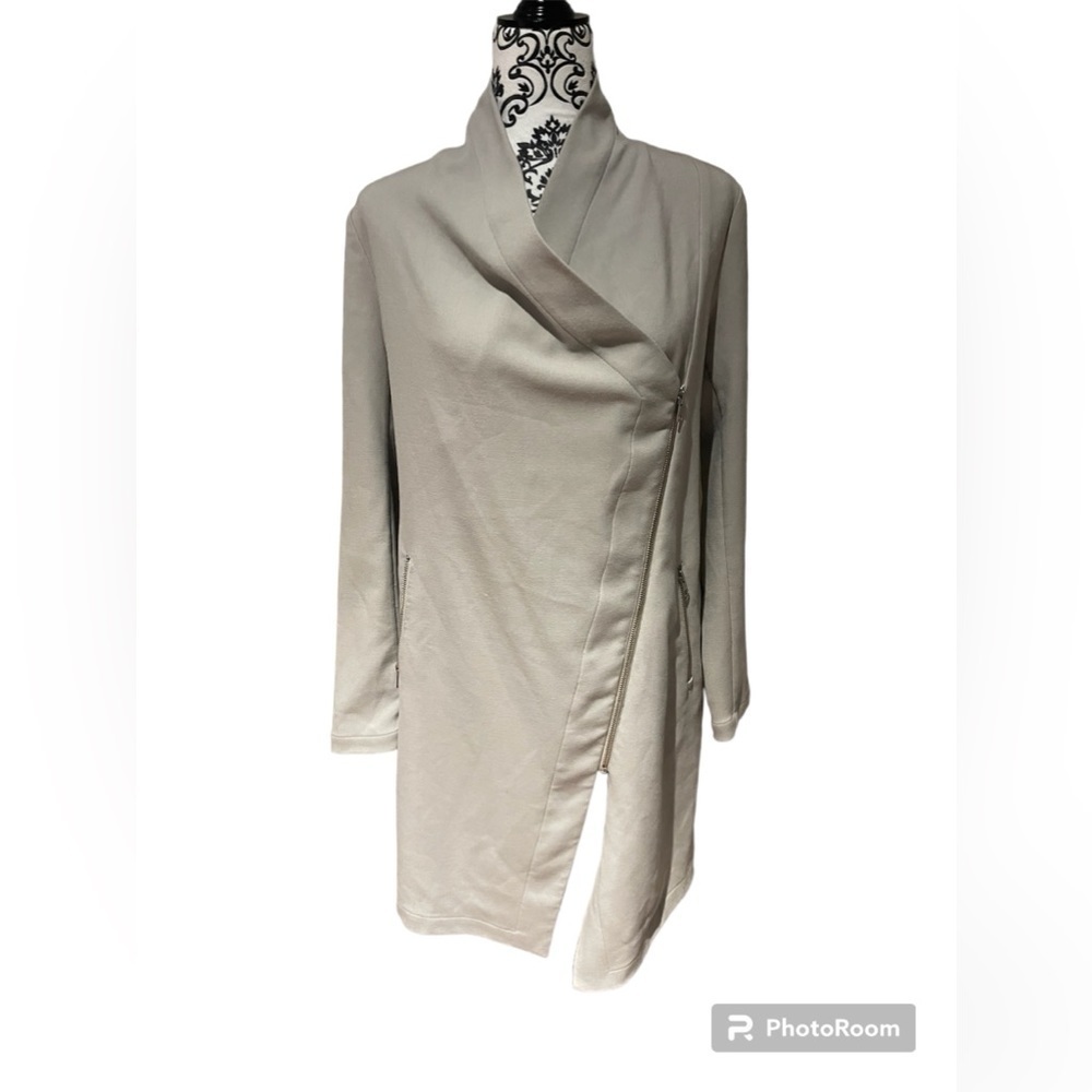 Soi & kyo luxe asymmetrical spring coat